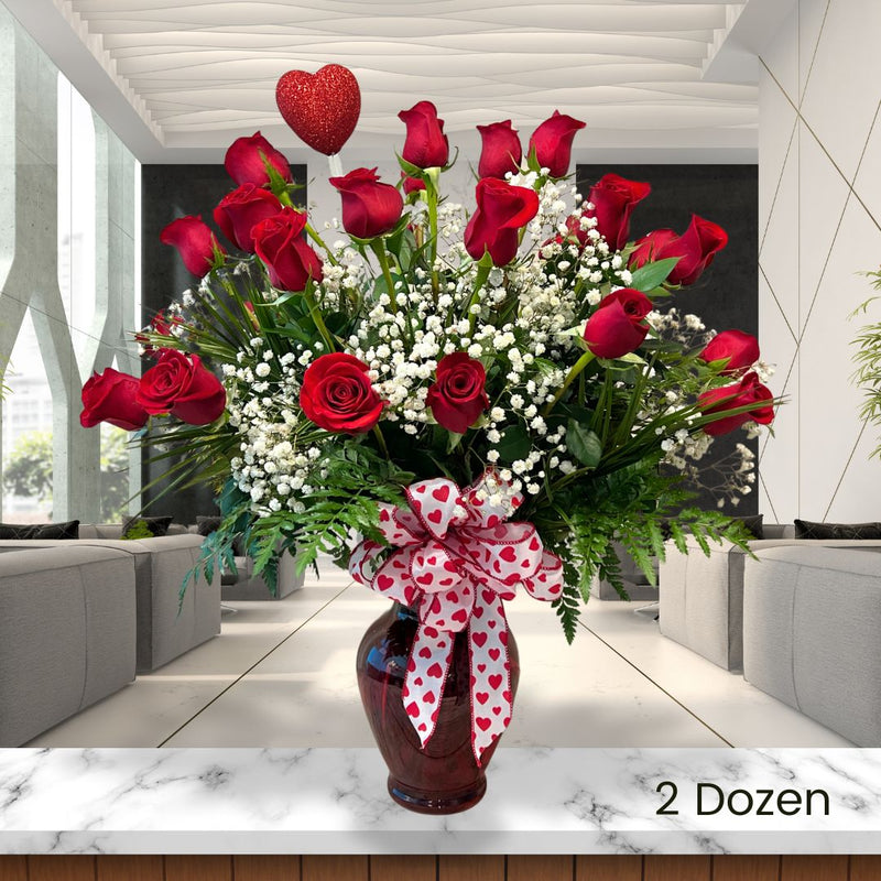 Valentine's Two Dozen Red Roses