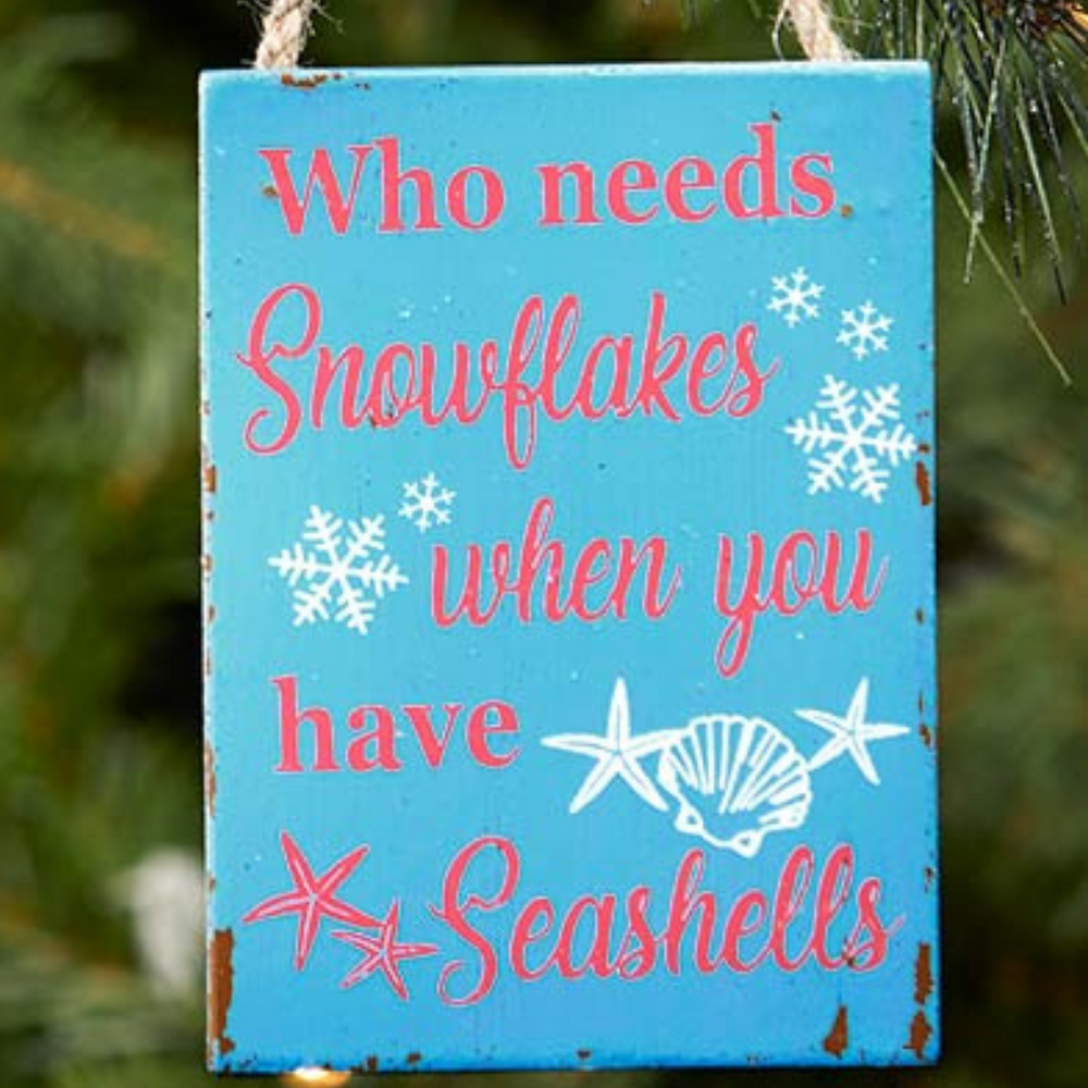 Snowflakes and Seashells Hanger